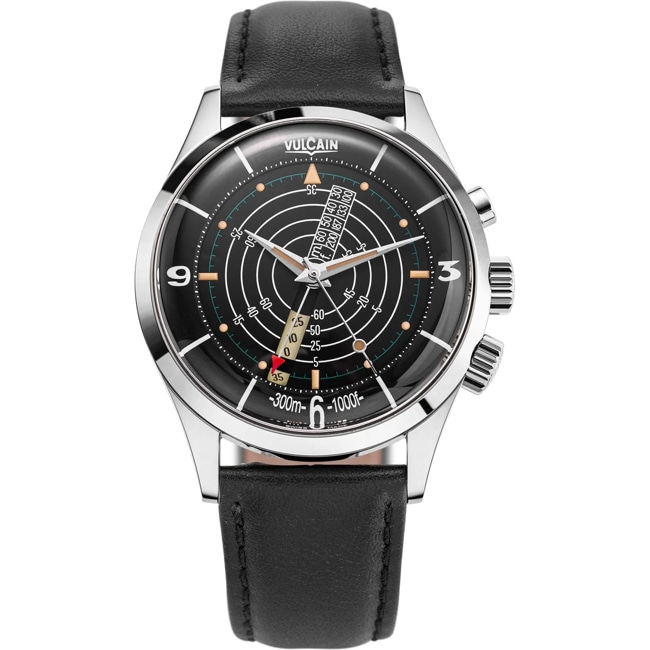 Vulcain Nautical Heritage Cricket Black & Beige Patina Sapphire 42mm - 101252SB07.BAC101