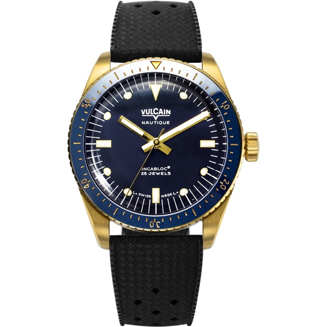 Vulcain Skindiver Nautique Gold & Blue Vulcain Skindiver Nautique Gold & Blue - 661170A37.BOR200