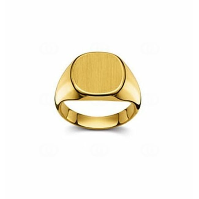 Bague héraldique or jaune 750/18 ct 14 x 14mm - 1122.02294