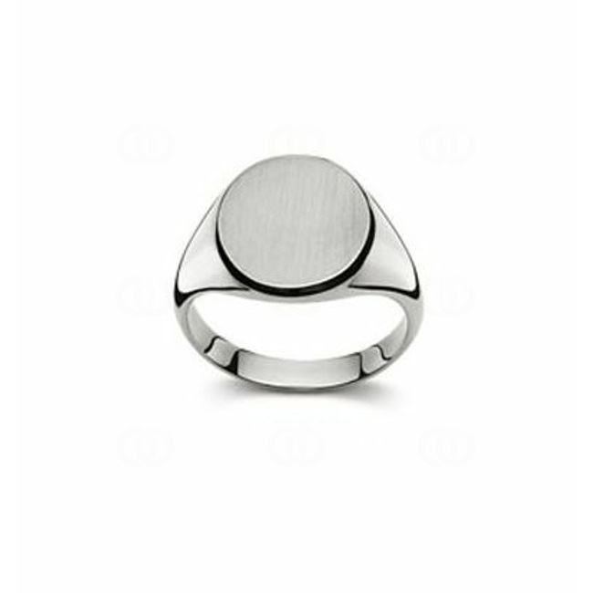 Bague héraldique or gris 750/18 ct 16 x 14mm - 1222.02288