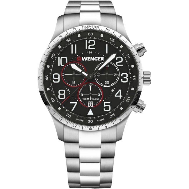 Wenger Attitude Chrono Argenté Ø 44mm - 01.1543.120