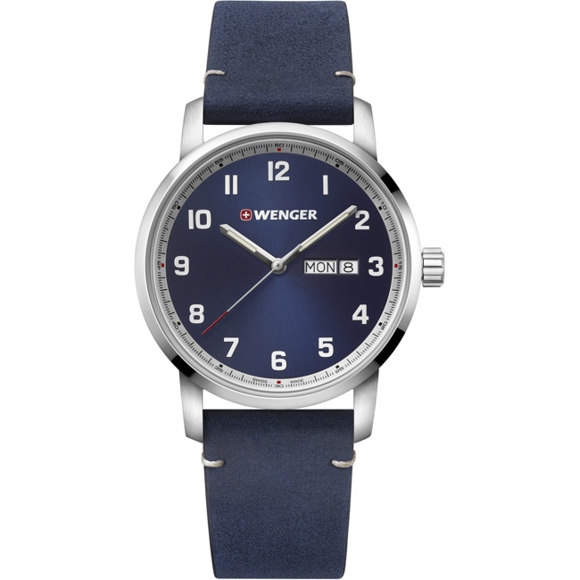 Wenger Attitude Day Date Bleu Ø 42mm - 01.1541.115