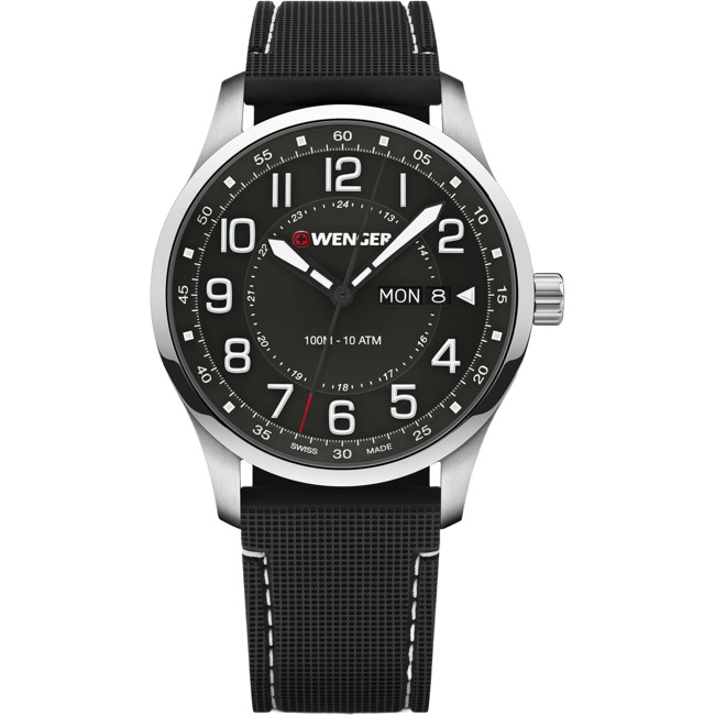 Wenger Attitude Day Date Noir Ø 42mm - 01.1541.127