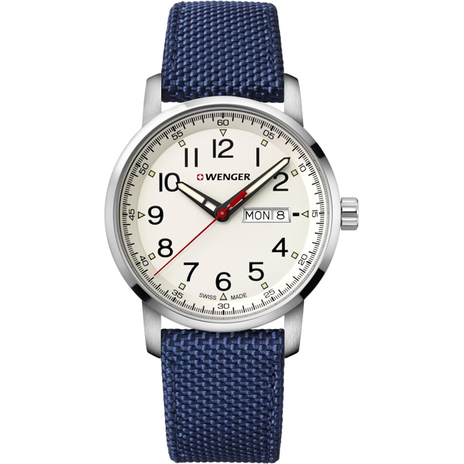 Wenger Attitude Heritage Day Date Blau Ø 42mm - 01.1541.113
