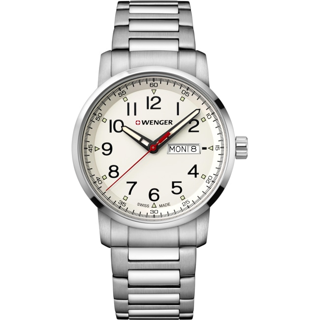 Wenger Attitude Heritage Day Date Silver Ø 42mm - 01.1541.108