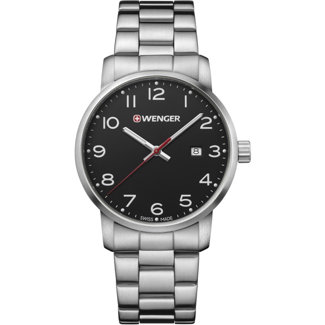 Wenger Avenue Noir / Argenté Ø 42mm - 01.1641.102