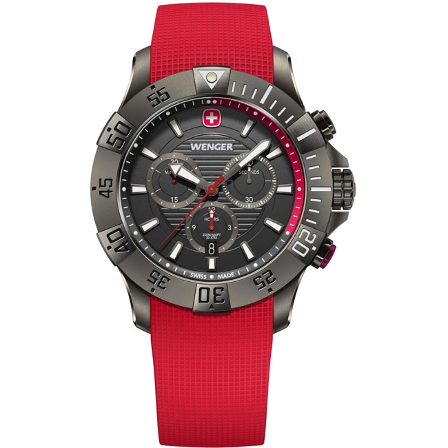 Wenger Seaforce Chrono Diver Rouge / Gris Ø 43mm - 01.0643.128
