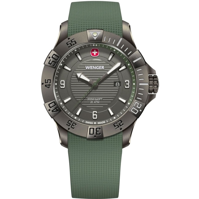 Wenger Seaforce Diver Green / Grey Ø 43mm - 01.0641.143