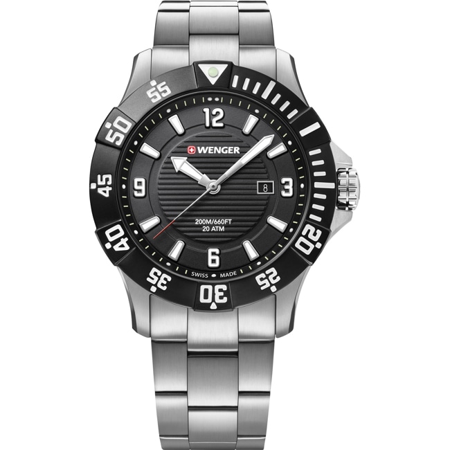 Wenger Seaforce Diver Silbrig / Schwarz Ø 43mm - 01.0641.131