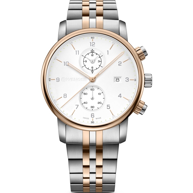 Wenger Urban Classic Chrono Blanc / Bicolore Ø 42mm - 01.1743.127