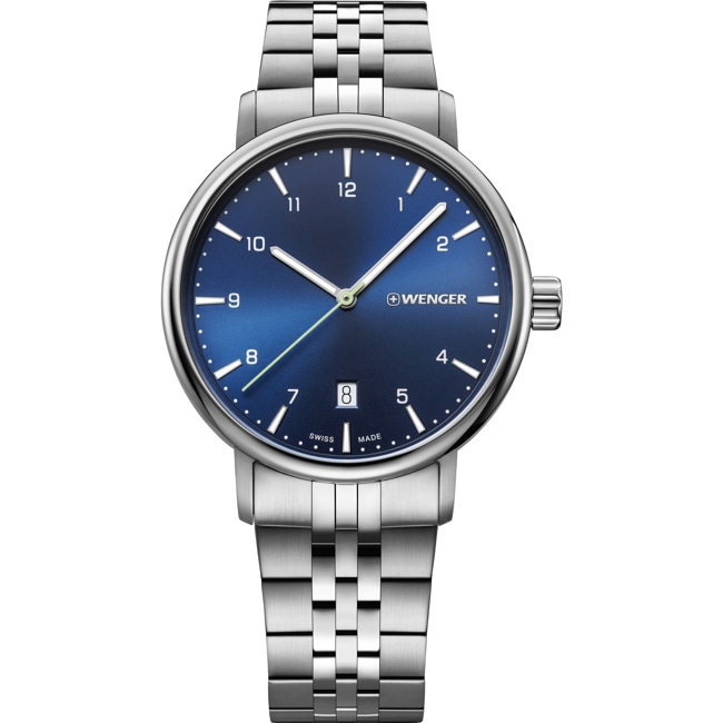 Wenger Urban Classic Silbrig / Blau Ø 40mm Wenger Urban Classic Silbrig / Blau Ø 40mm - 01.1731.121