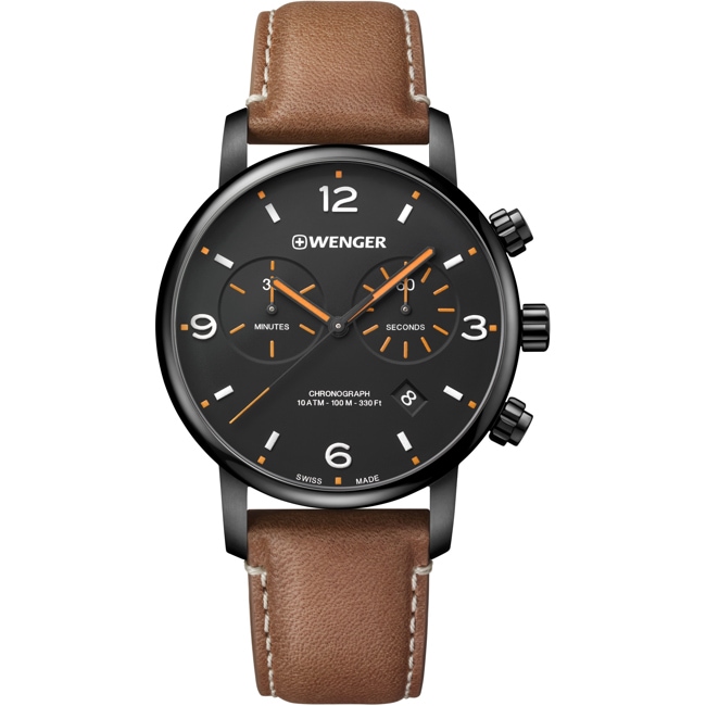 Wenger Urban Metropolitan Chrono Black / Brown Ø 44mm - 01.1743.113