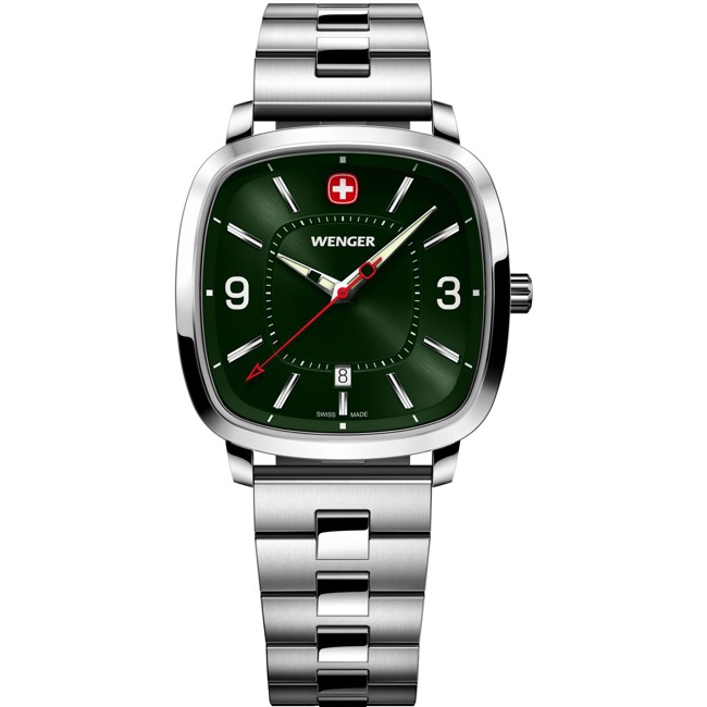 Wenger Vintage Sport Ø 37mm Silver / Green - 01.1921.111
