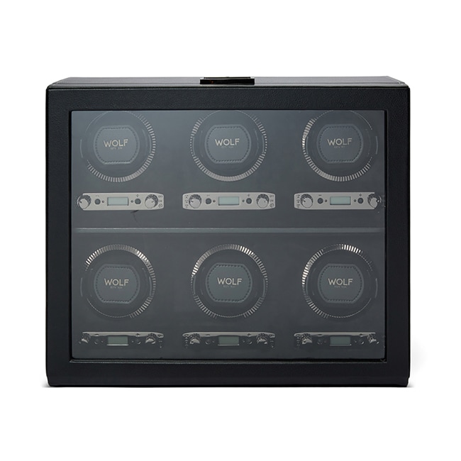 Wolf 1834 British Racing 6 Piece Watch Winder Black - 792402