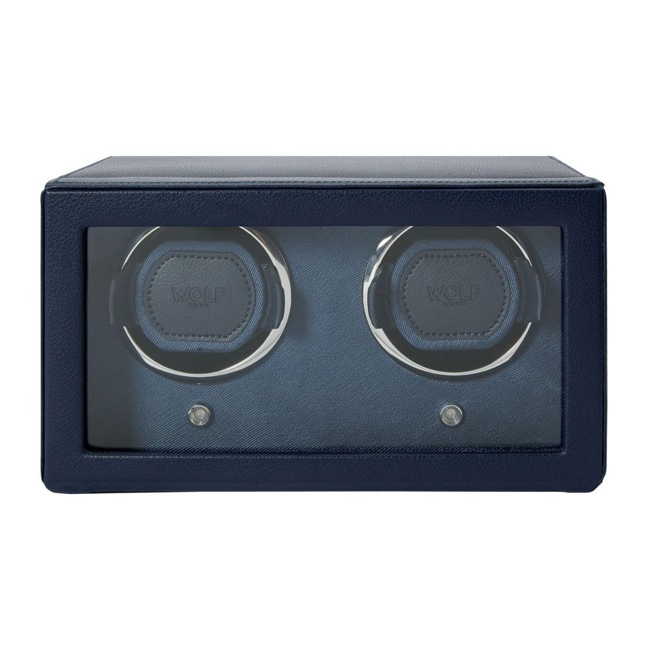 Wolf 1834 Cub Double Watch Winder with Cover Blue - 461217