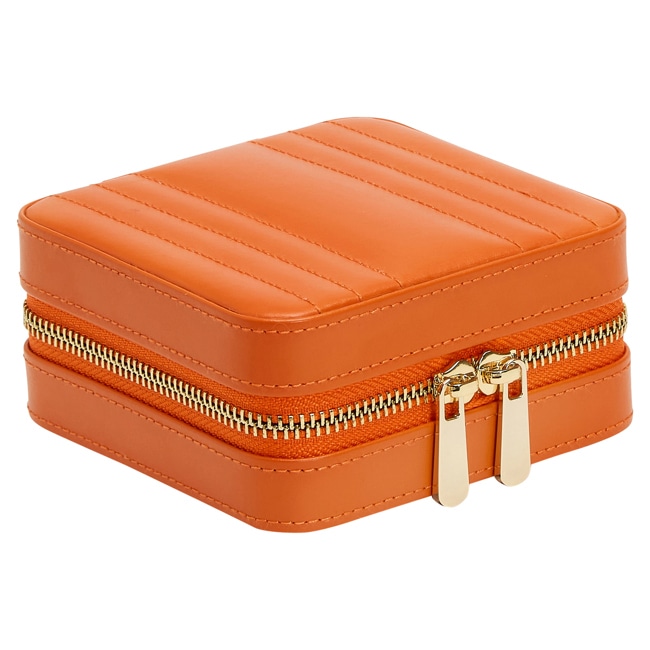 Wolf 1834 Maria Large Zip Jewellery Case Orange - 766239