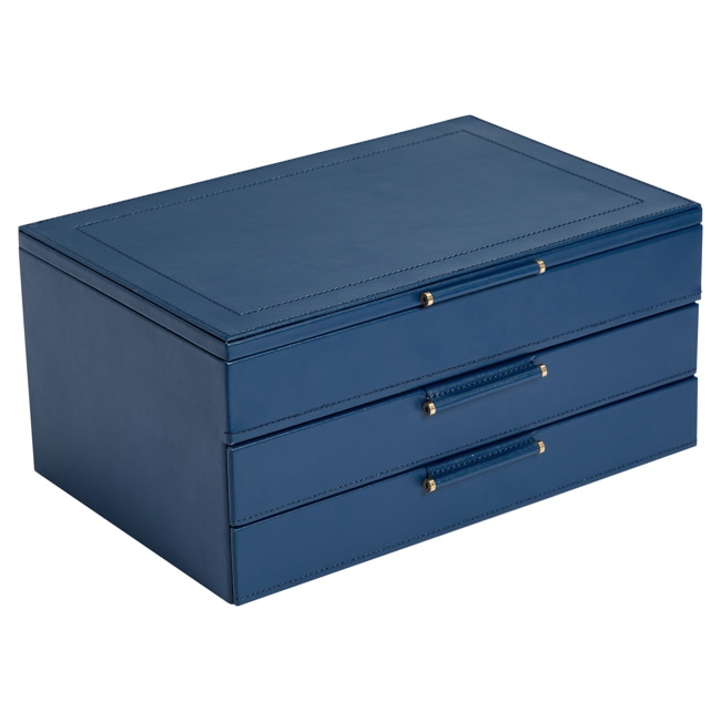 Wolf 1834 Sophia Jewellery Box with Drawers Blue  - 392017