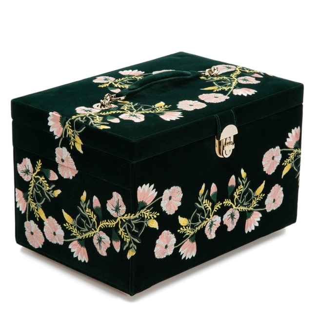 Wolf 1834 Zoe Large Jewellery Box Green - 393012