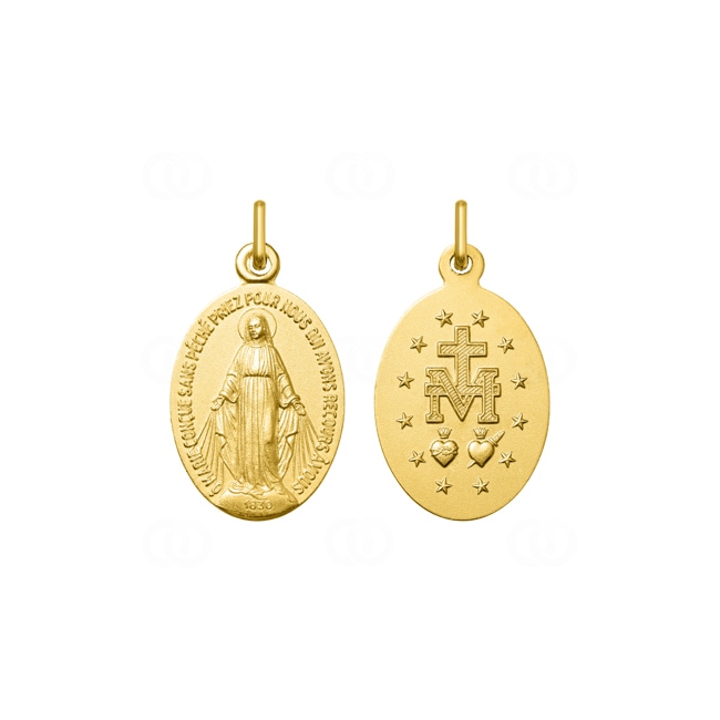 Médaille vierge miraculeuse or jaune 375/9 ct - 9KAY3006