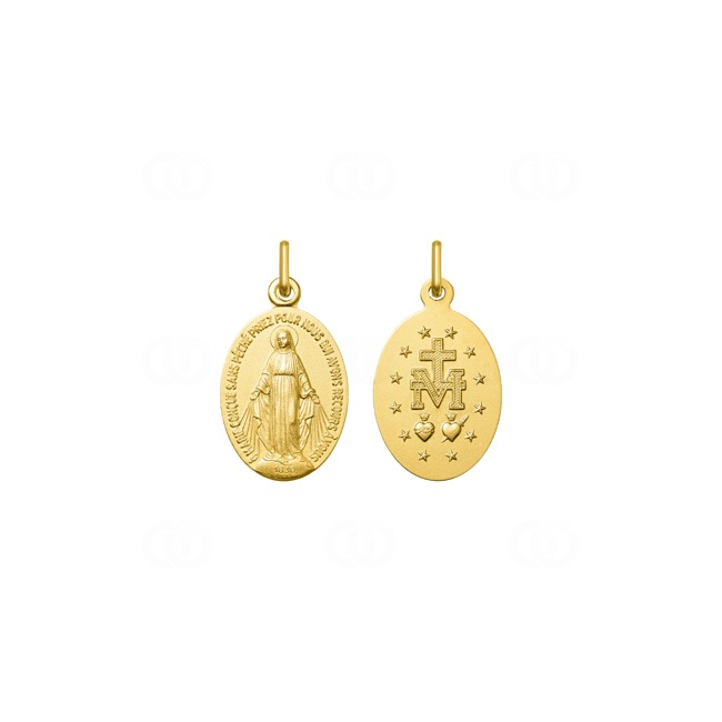 Miraculous Virgin Medal 750/18 K Yellow Gold - AY3005