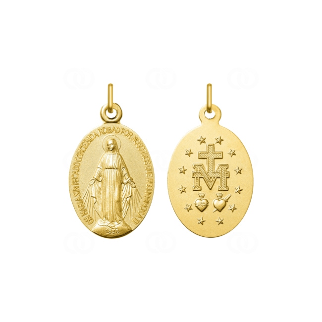 Wundertätige Medaille 750/18 K Gelbgold - Spanische Version - AY3013