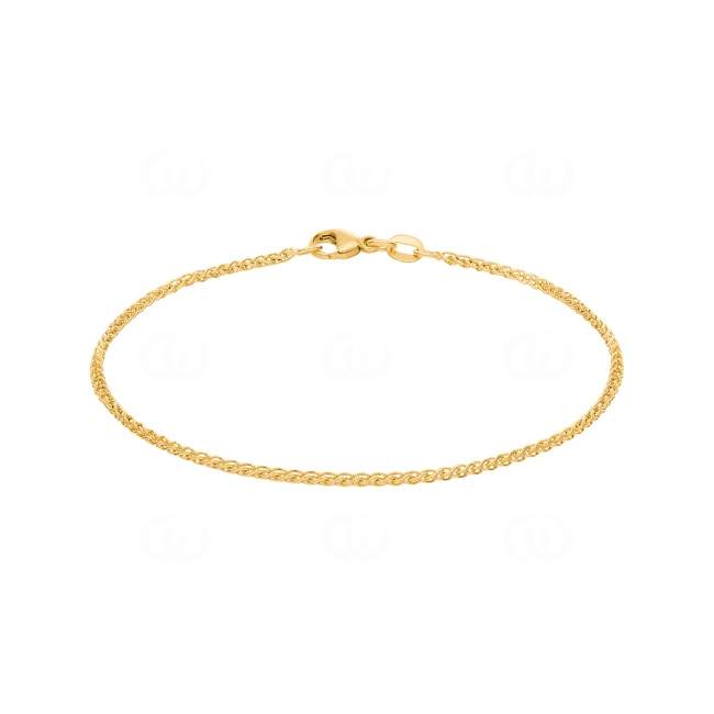 Zopfarmband 750/18 K Gelbgold 1.6mm - 19cm - BZO100219