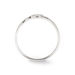 0.05 carats diamants bague tension or gris 750/18 ct - RO37WG