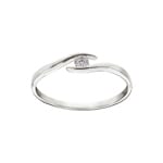 0.05 carats diamants bague tension or gris 750/18 ct - RO37WG