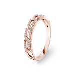 0.08ct Diamond Ring 750/18 K Rose Gold