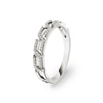 0.08 Karat Diamantring 750/18 K Weissgold