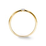 0.10 carats diamants bague tension or jaune 750/18 ct - RO16GG