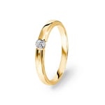 0.10 carats diamants bague tension or jaune 750/18 ct