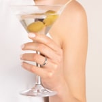 0.10 carats diamants bague tension or gris 750/18 ct - RO16WG