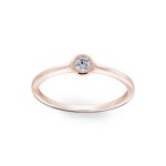 0.10 Karat Diamant Verlobungsring 750/18 K Roségold, Zargenfassung - CGSO003-010-RG