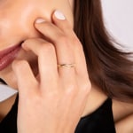 0.10 carats diamants bague or jaune 750/18 ct - RO13GG