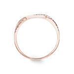 0.10 carats diamants bague or rosé 750/18 ct - RO13RG