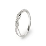0.10ct Diamond Ring 750/18 K White Gold
