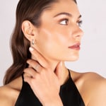 0.10 carats diamants bague or gris 750/18 ct - RO13WG