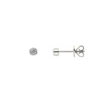 0.10 carats diamants clous d'oreilles solitaire or gris 750/18 ct, Serti clos
