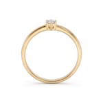 0.10ct diamant bague solitaire or jaune 750/18 ct en 6 griffes - RI-73538-GG
