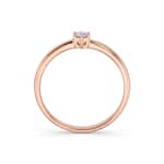 0.10ct diamant bague solitaire or rosé 750/18 ct en 6 griffes - RI-73538-RG