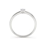0.10ct diamant bague solitaire or gris 750/18 ct en 6 griffes - RI-73538-WG