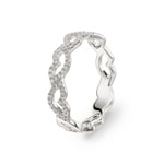 0.12ct Diamond Ring 750/18 K White Gold