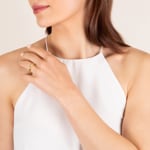 0.15 carats diamants bague tension or jaune 750/18 ct - RO17GG