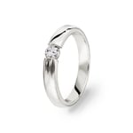 0.15 Karat Diamant Spannring 750/18 K Weissgold