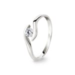 0.15 Karat Diamant Spannring 750/18 K Weissgold