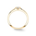 0.15ct Diamond Engagement Ring 750/18 K Yellow Gold Bezel Set - CGSO003-015-GG