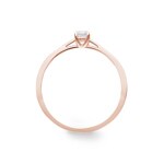 0.15 Karat Diamant Verlobungsring 750/18 K Roségold in 4-Griff - CGSO001-015-RG