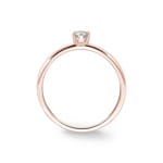 0.15 Karat Diamant Verlobungsring 750/18 K Roségold, 6-Griff - CGSO002-015-RG