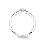 0.15 Karat Diamant Verlobungsring 750/18 K Weissgold in Zargenfassung - CGSO003-015-WG